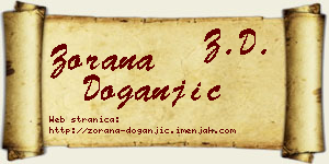 Zorana Doganjić vizit kartica